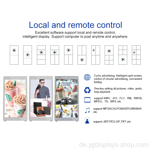 Innenwerbung LCD Digital Signage bewegliches LCD-Display